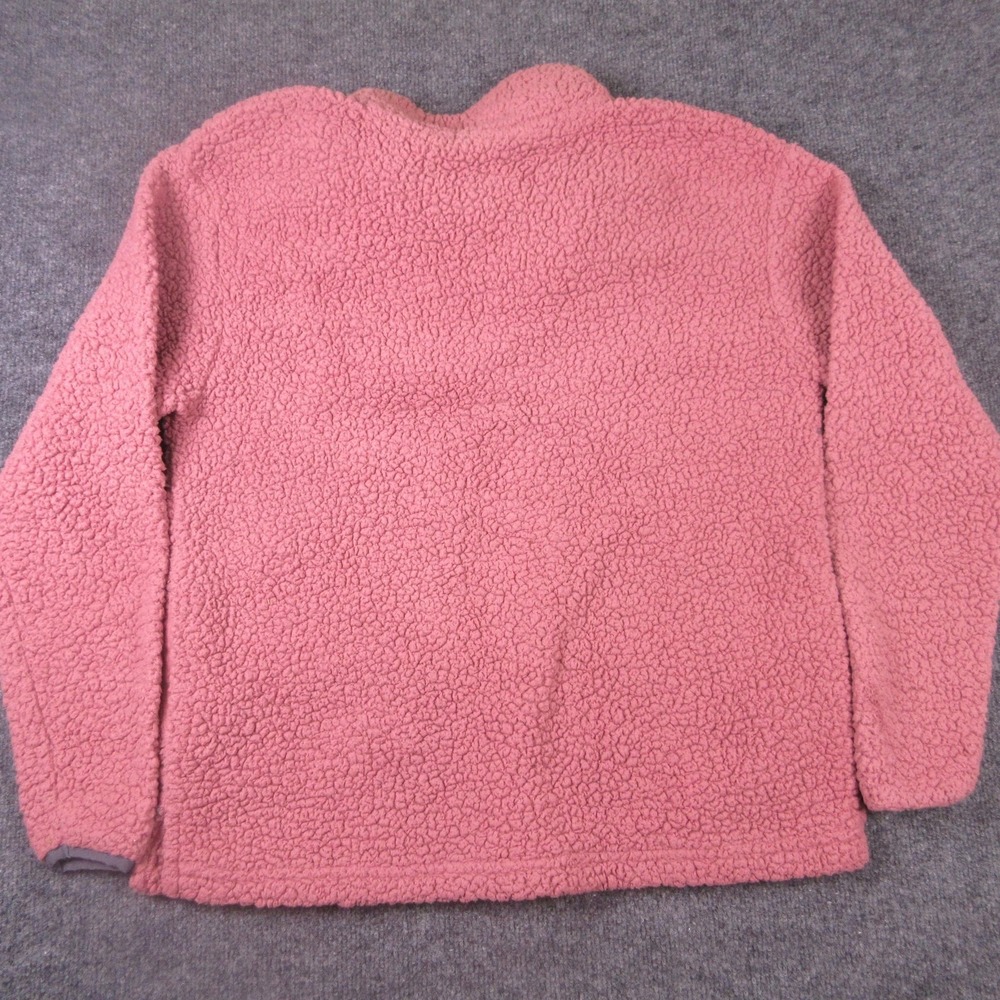 PINK Victoria's Secret Sweater Womens Small Pink Sherpa Fleece 1/4 Zip Pullover - Picture 2 of 8